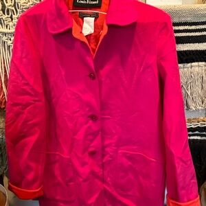New Louis Feraud Women's Pink alpaca lambs wool Jacket coat size 8 soft warm